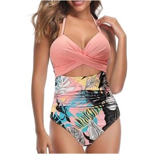 NEW Boutique Floral Monokini Swimsuit